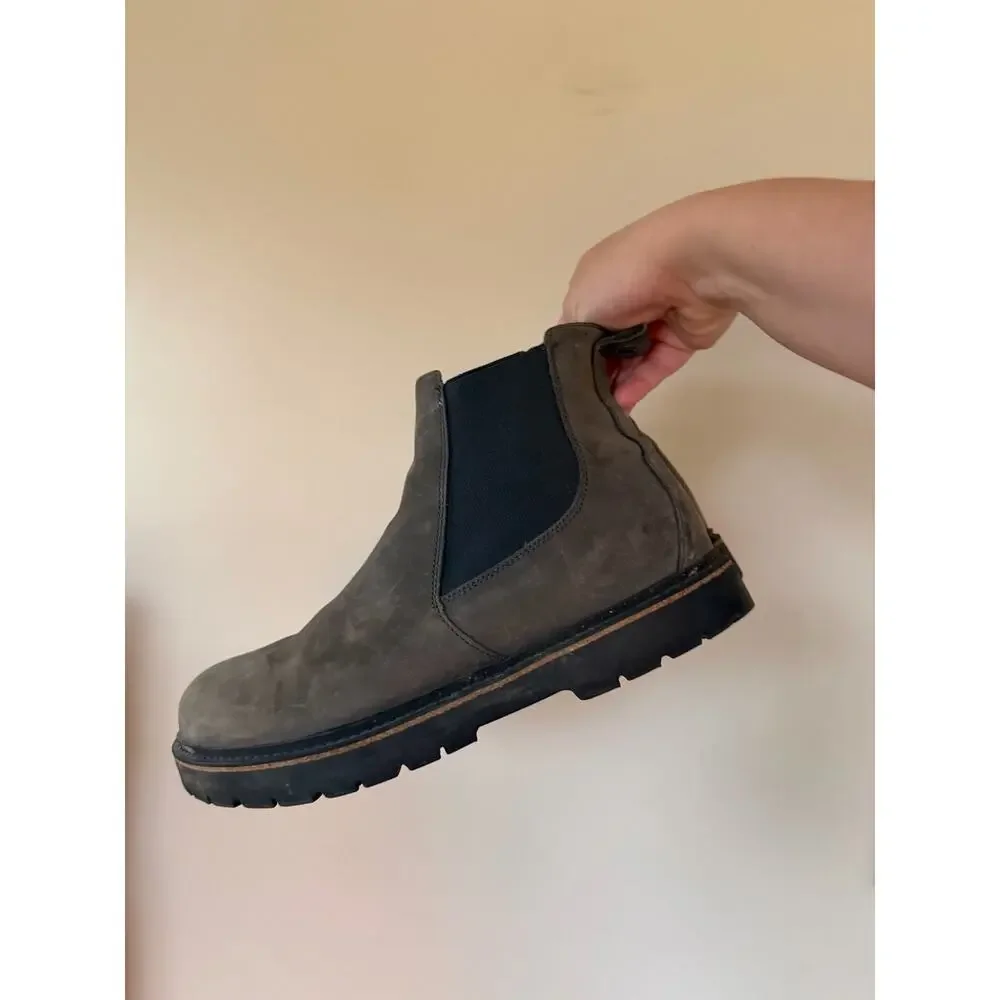 Birkenstock graphite nubuck size 43/ 10 mens chelsea boots